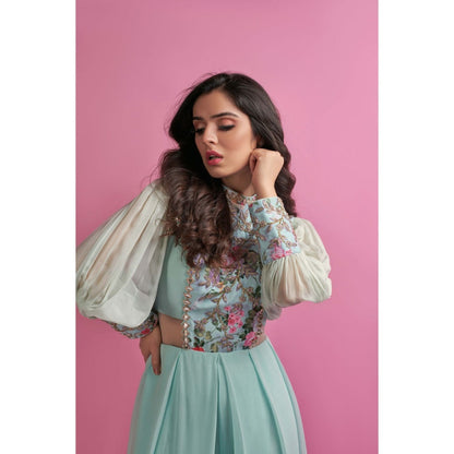 Suruchi Parakh Green Embellished Jumpsuit