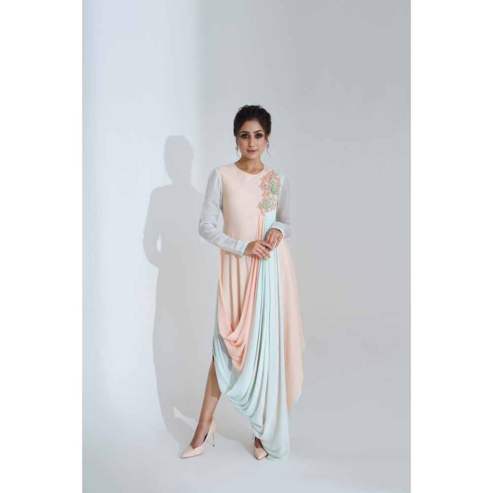 Suruchi Parakh Womens Colorblock Maxi Dress