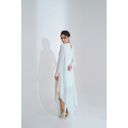 Suruchi Parakh Womens Colorblock Maxi Dress