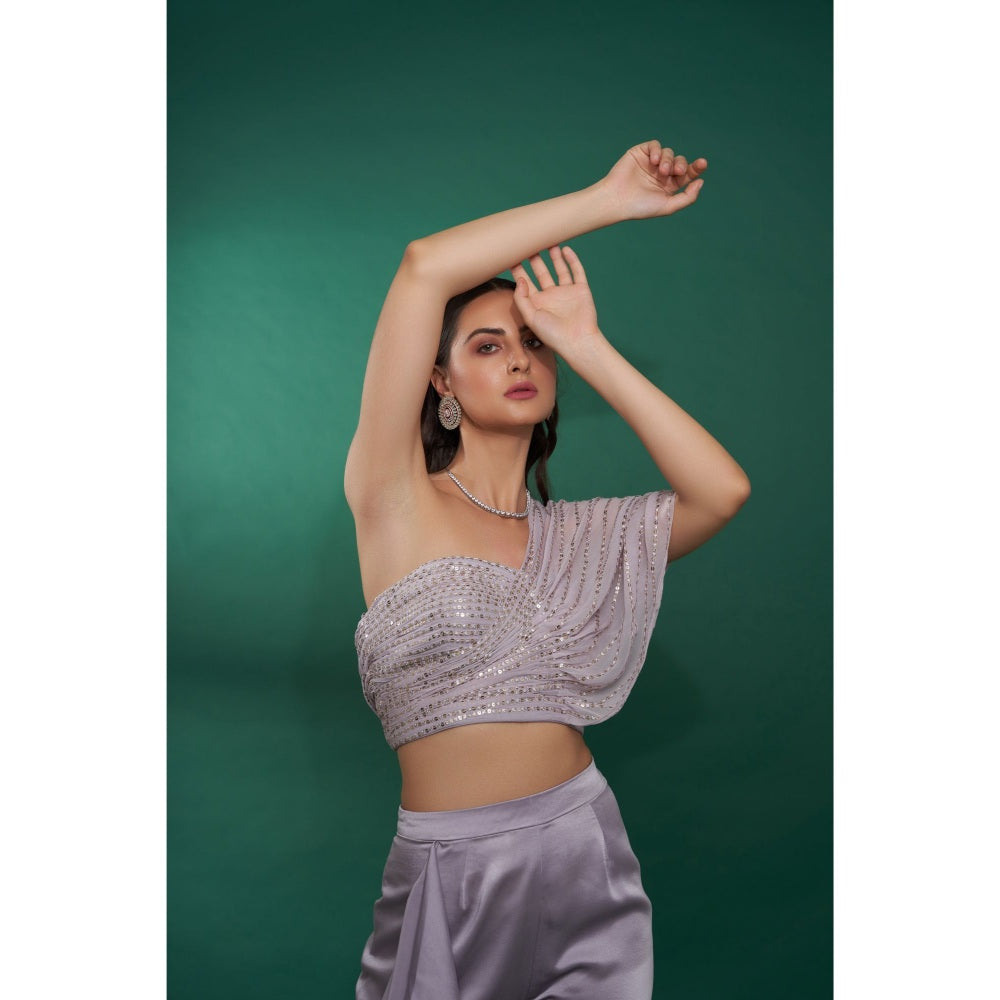 Suruchi Parakh Womens Lavender Embellished Co-ord (Set of 2)