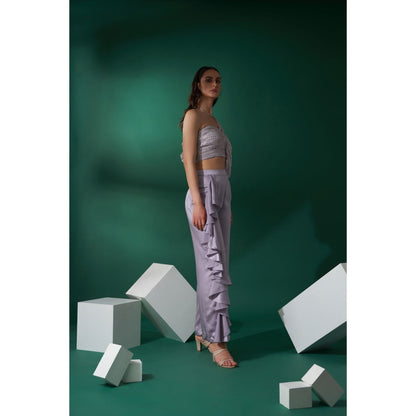 Suruchi Parakh Womens Lavender Embellished Co-ord (Set of 2)