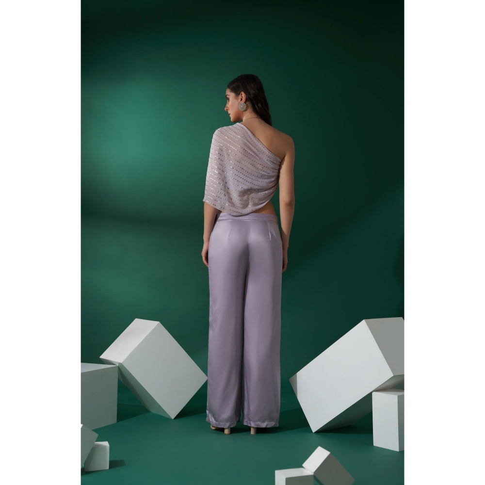 Suruchi Parakh Womens Lavender Embellished Co-ord (Set of 2)