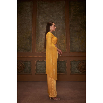Suruchi Parakh Womens Yellow Embroidered Co-ord (Set of 2)