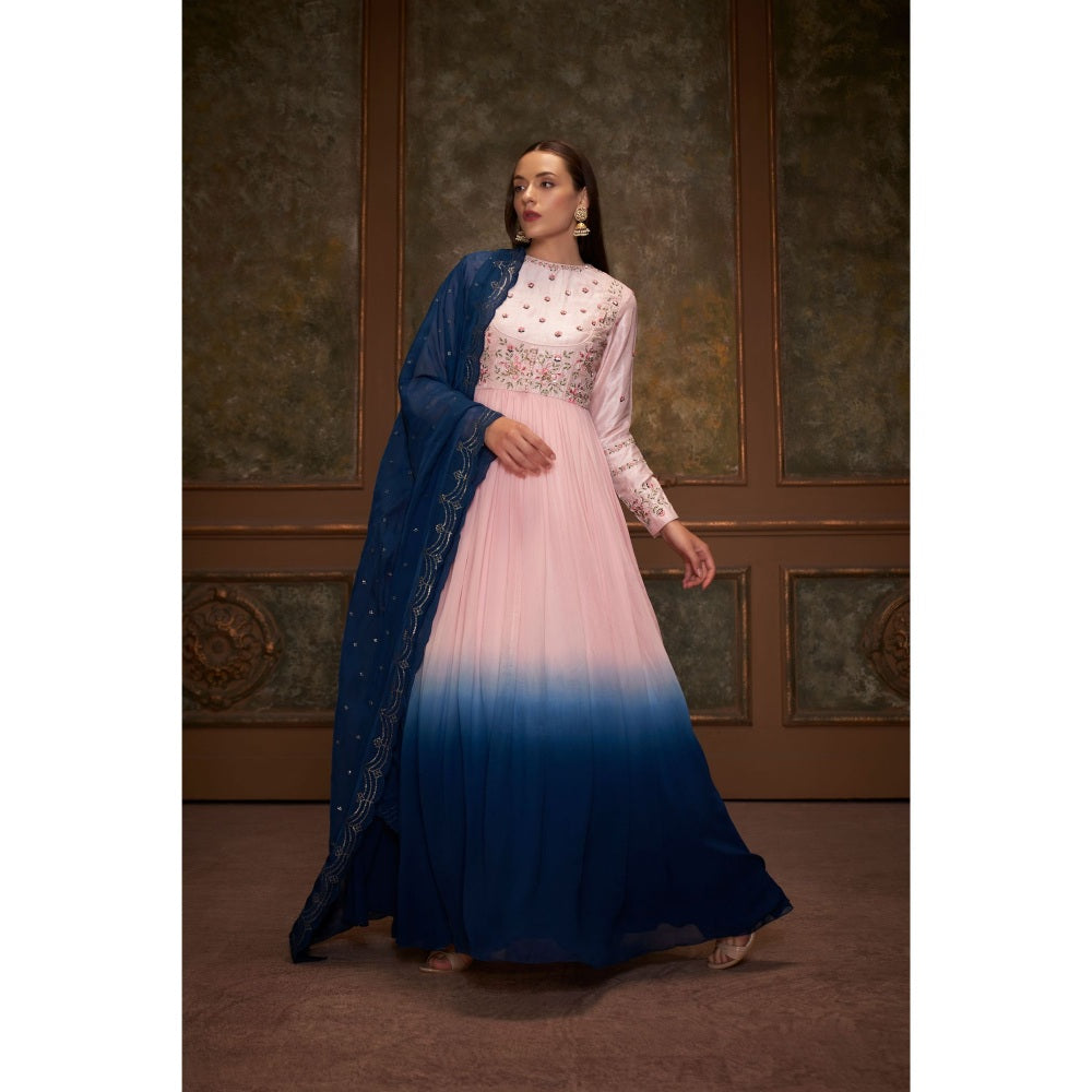 Suruchi Parakh Womens Embroidered Anarkali Kurta and Dupatta (Set of 2)