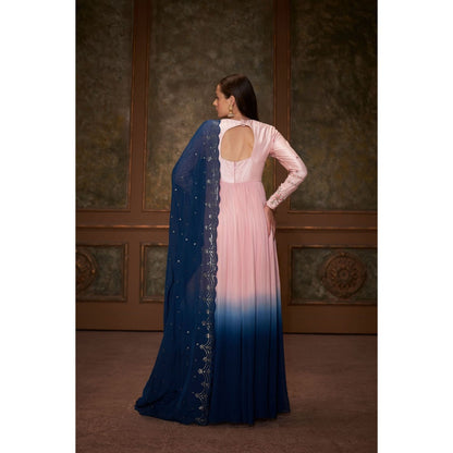 Suruchi Parakh Womens Embroidered Anarkali Kurta and Dupatta (Set of 2)