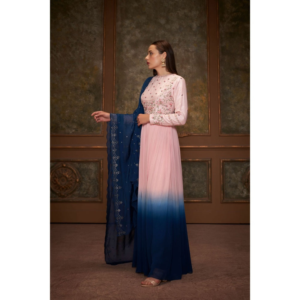 Suruchi Parakh Womens Embroidered Anarkali Kurta and Dupatta (Set of 2)