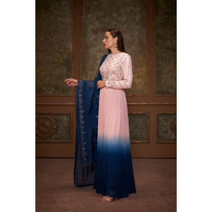 Suruchi Parakh Womens Embroidered Anarkali Kurta and Dupatta (Set of 2)