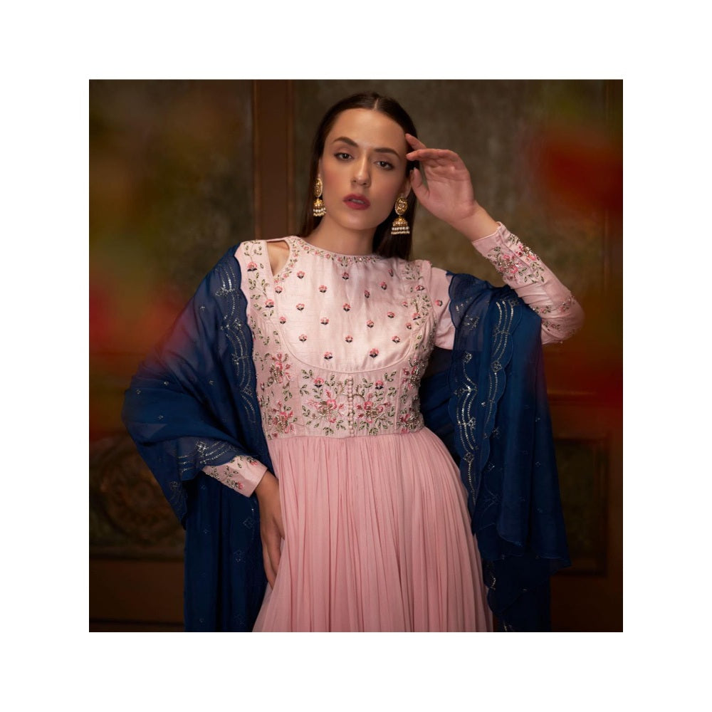 Suruchi Parakh Womens Embroidered Anarkali Kurta and Dupatta (Set of 2)