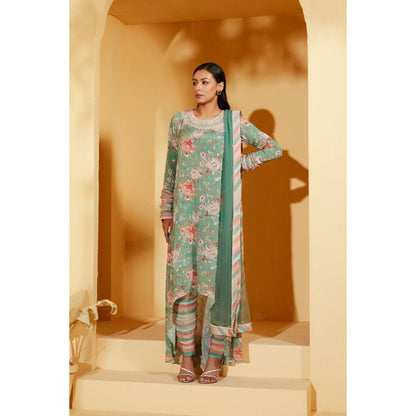 Suruchi Parakh Womens Floral Print Kurta with Pant and Dupatta (Set of 3)