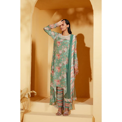 Suruchi Parakh Womens Floral Print Kurta with Pant and Dupatta (Set of 3)