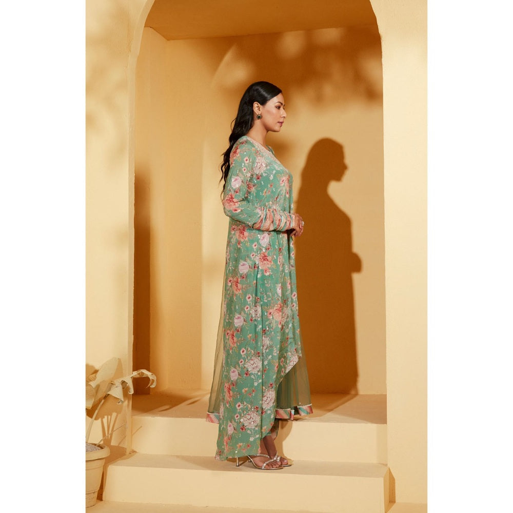 Suruchi Parakh Womens Floral Print Kurta with Pant and Dupatta (Set of 3)