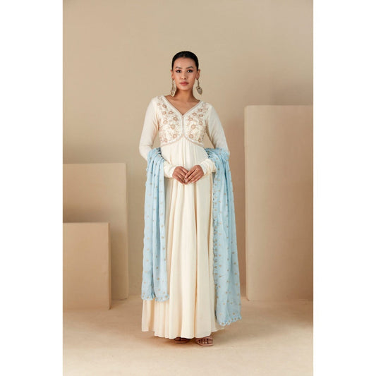 Suruchi Parakh Womens Embellished Anarkali Kurta and Dupatta (Set of 2)