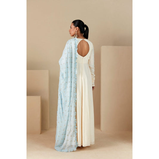 Suruchi Parakh Womens Embellished Anarkali Kurta and Dupatta (Set of 2)