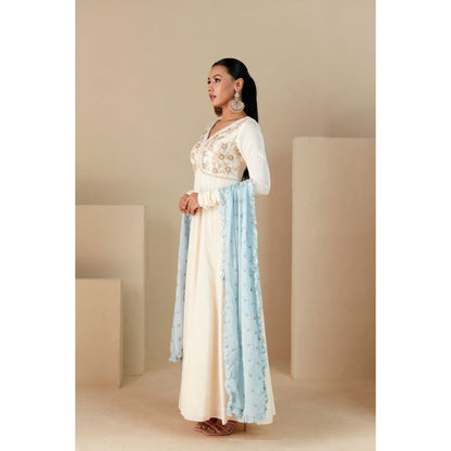 Suruchi Parakh Womens Embellished Anarkali Kurta and Dupatta (Set of 2)