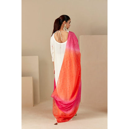 Suruchi Parakh Womens Off White Embroidered Kurta with Pant and Dupatta (Set of 3)