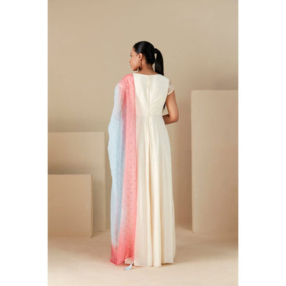 Suruchi Parakh Womens Embroidered Anarkali Kurta and Dupatta (Set of 2)