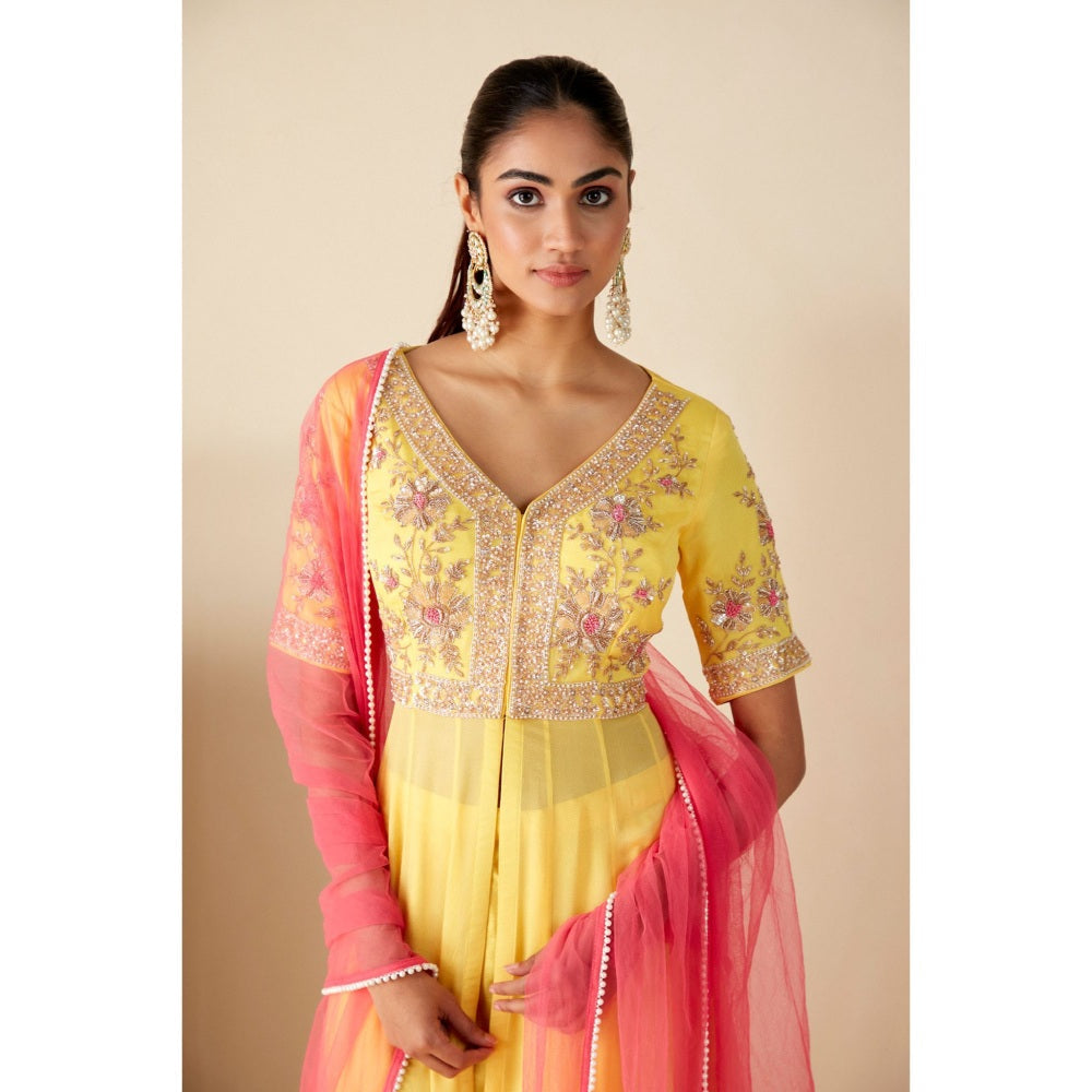 Suruchi Parakh Womens Embroidered Kurta with Pant and Dupatta (Set of 3)