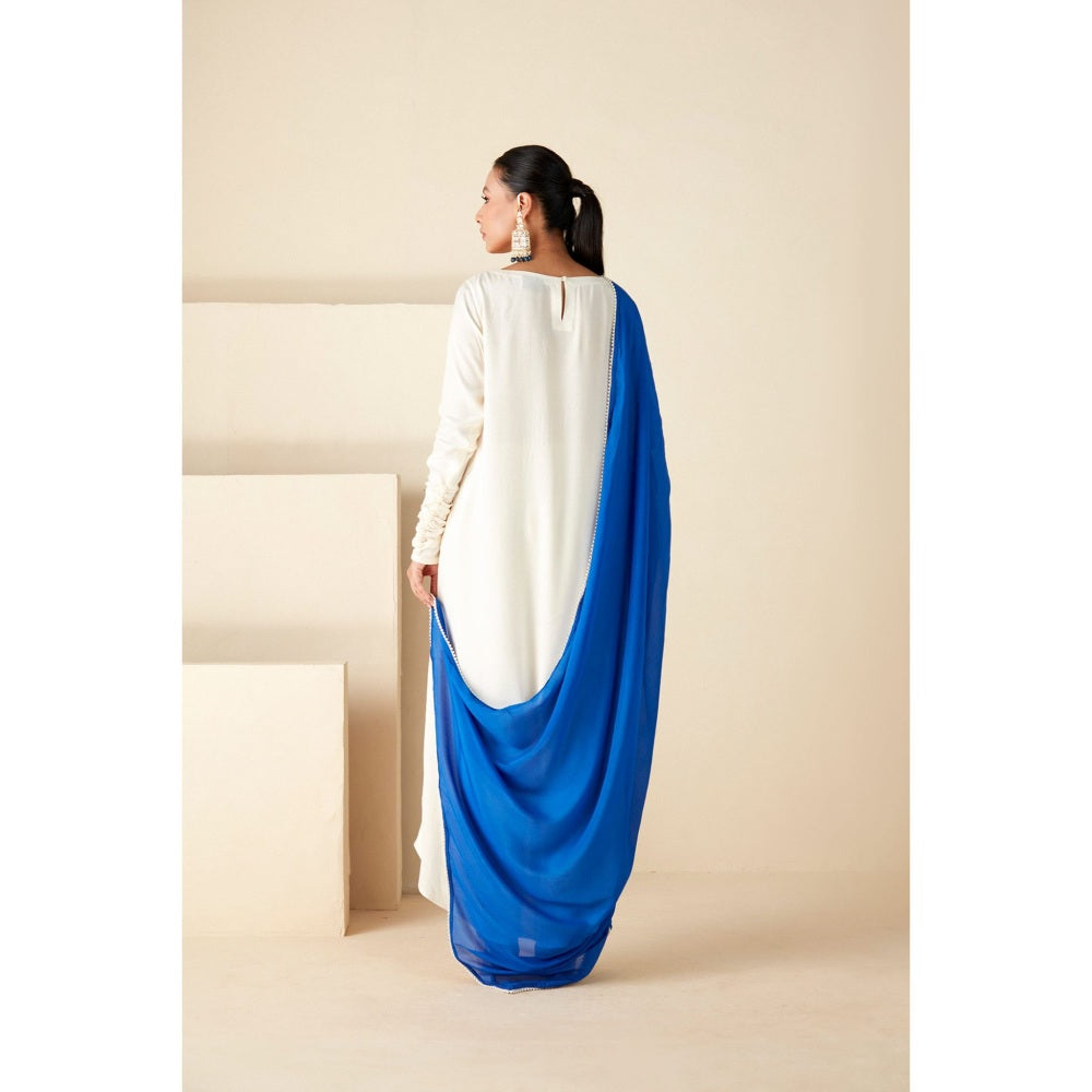 Suruchi Parakh Womens Off White Embroidered Kurta with Pant and Dupatta (Set of 3)