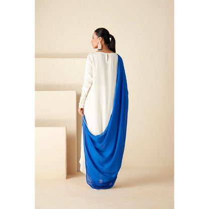 Suruchi Parakh Womens Off White Embroidered Kurta with Pant and Dupatta (Set of 3)