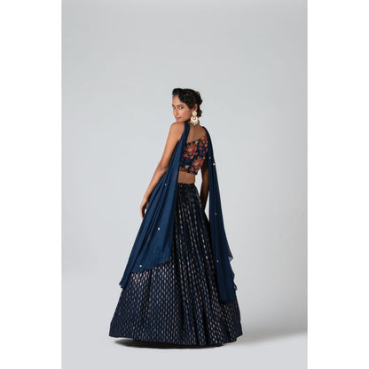 Suruchi Parakh Womens Embellished Blouse with Lehenga and Dupatta (Set of 3)