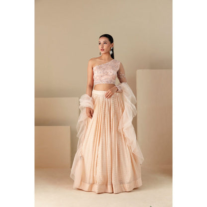 Suruchi Parakh Womens Embellished Blouse with Lehenga and Dupatta (Set of 3)