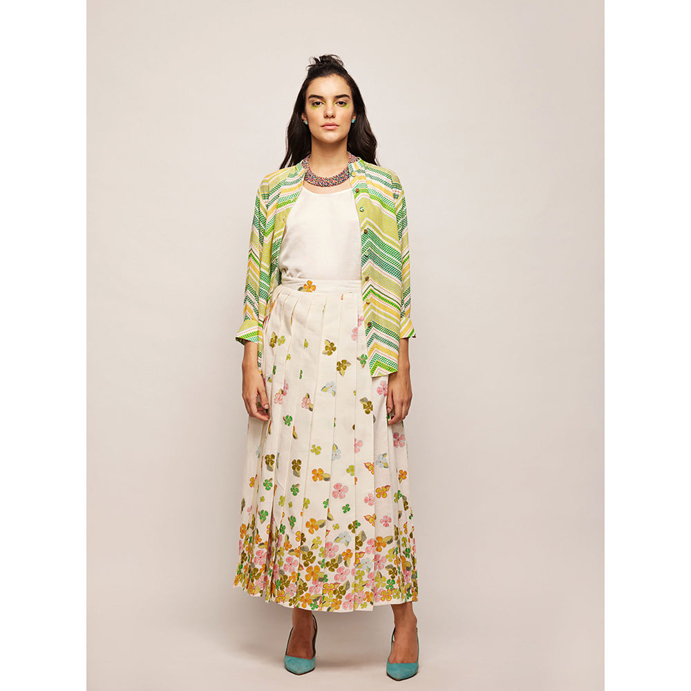 Swati Vijaivargie Green Dots Chevron Shirt