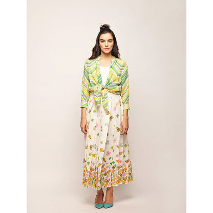 Swati Vijaivargie Green Dots Chevron Shirt