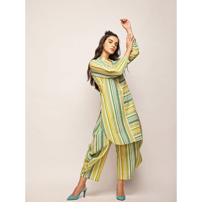 Swati Vijaivargie Green Dots Striped Top