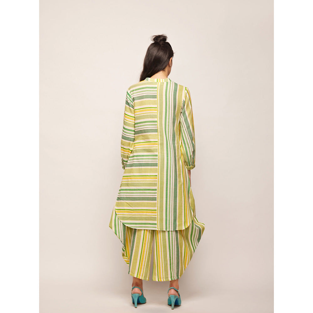 Swati Vijaivargie Green Dots Striped Top