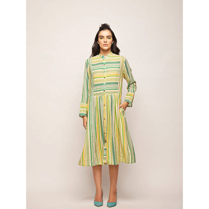 Swati Vijaivargie Green Dots Striped Dress