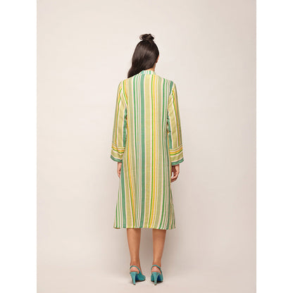 Swati Vijaivargie Green Dots Striped Dress