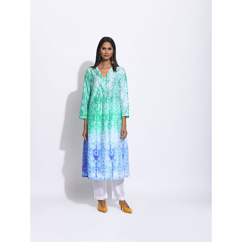 Swati Vijaivargie Multi Colour Ombre Shibori Kurta