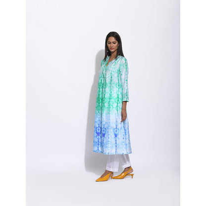 Swati Vijaivargie Multi Colour Ombre Shibori Kurta