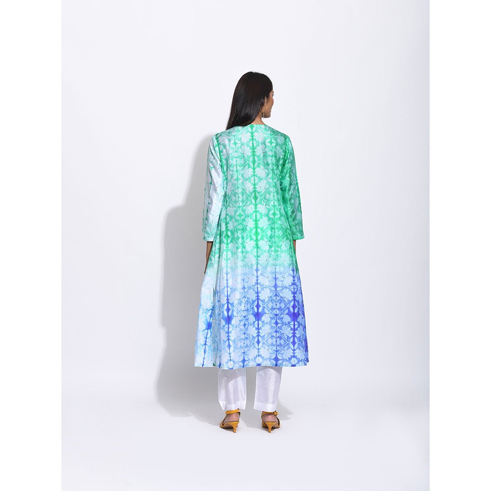 Swati Vijaivargie Multi Colour Ombre Shibori Kurta