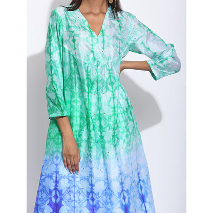 Swati Vijaivargie Multi Colour Ombre Shibori Kurta