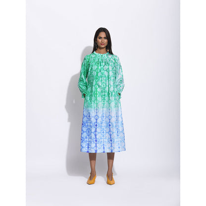 Swati Vijaivargie Multi Colour Ombre Shibori Dress