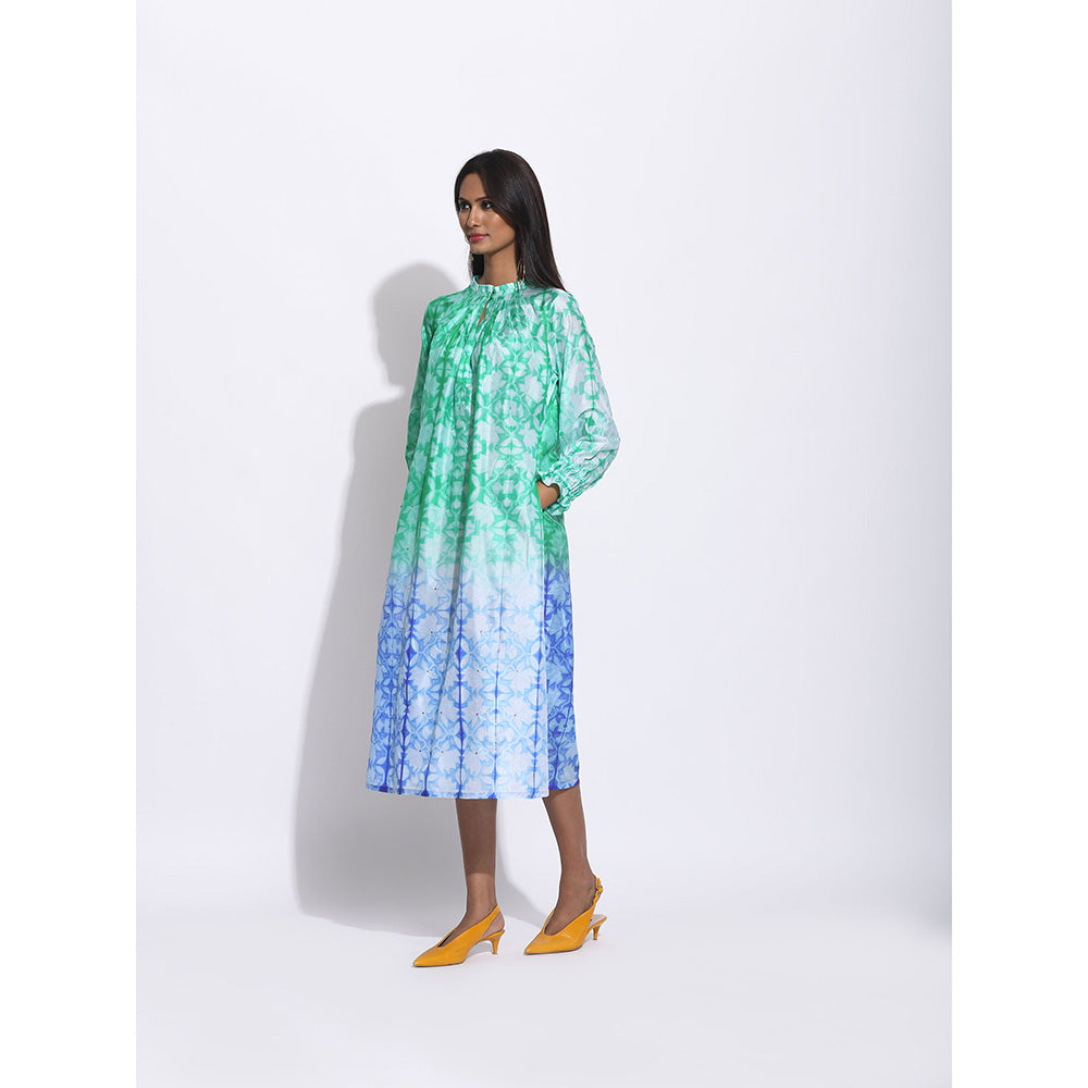 Swati Vijaivargie Multi Colour Ombre Shibori Dress
