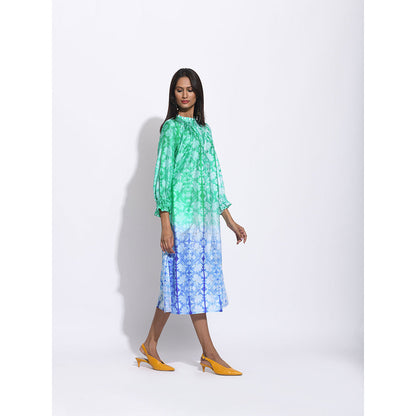 Swati Vijaivargie Multi Colour Ombre Shibori Dress