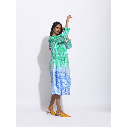 Swati Vijaivargie Multi Colour Ombre Shibori Dress