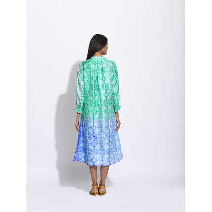Swati Vijaivargie Multi Colour Ombre Shibori Dress