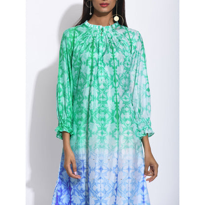 Swati Vijaivargie Multi Colour Ombre Shibori Dress