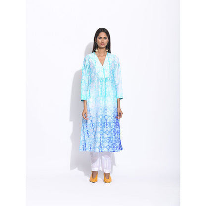 Swati Vijaivargie Multi Colour Ombre Shibori Kurta