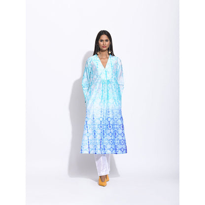 Swati Vijaivargie Multi Colour Ombre Shibori Kurta