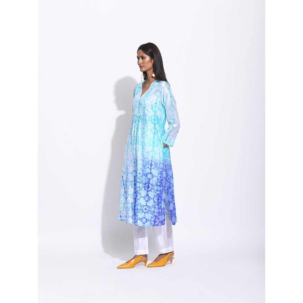 Swati Vijaivargie Multi Colour Ombre Shibori Kurta