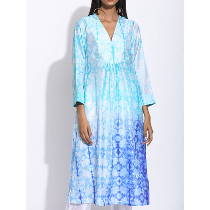 Swati Vijaivargie Multi Colour Ombre Shibori Kurta