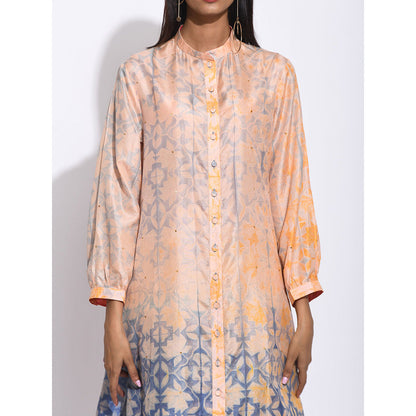 Swati Vijaivargie Peach And Grey Sequins Kurta