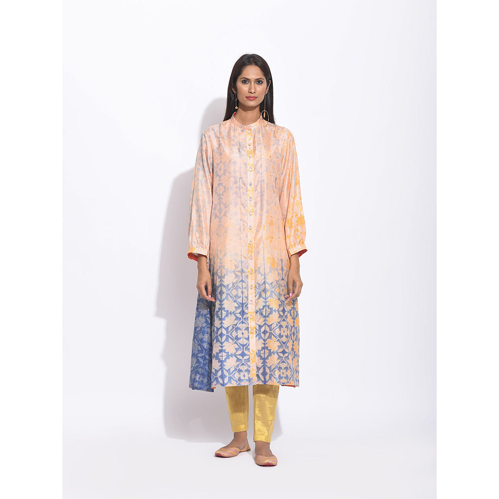 Swati Vijaivargie Peach And Grey Sequins Kurta