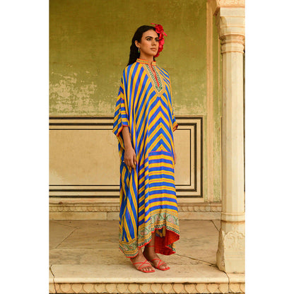 Swati Vijaivargie Blue Kanak Kaftan Dress