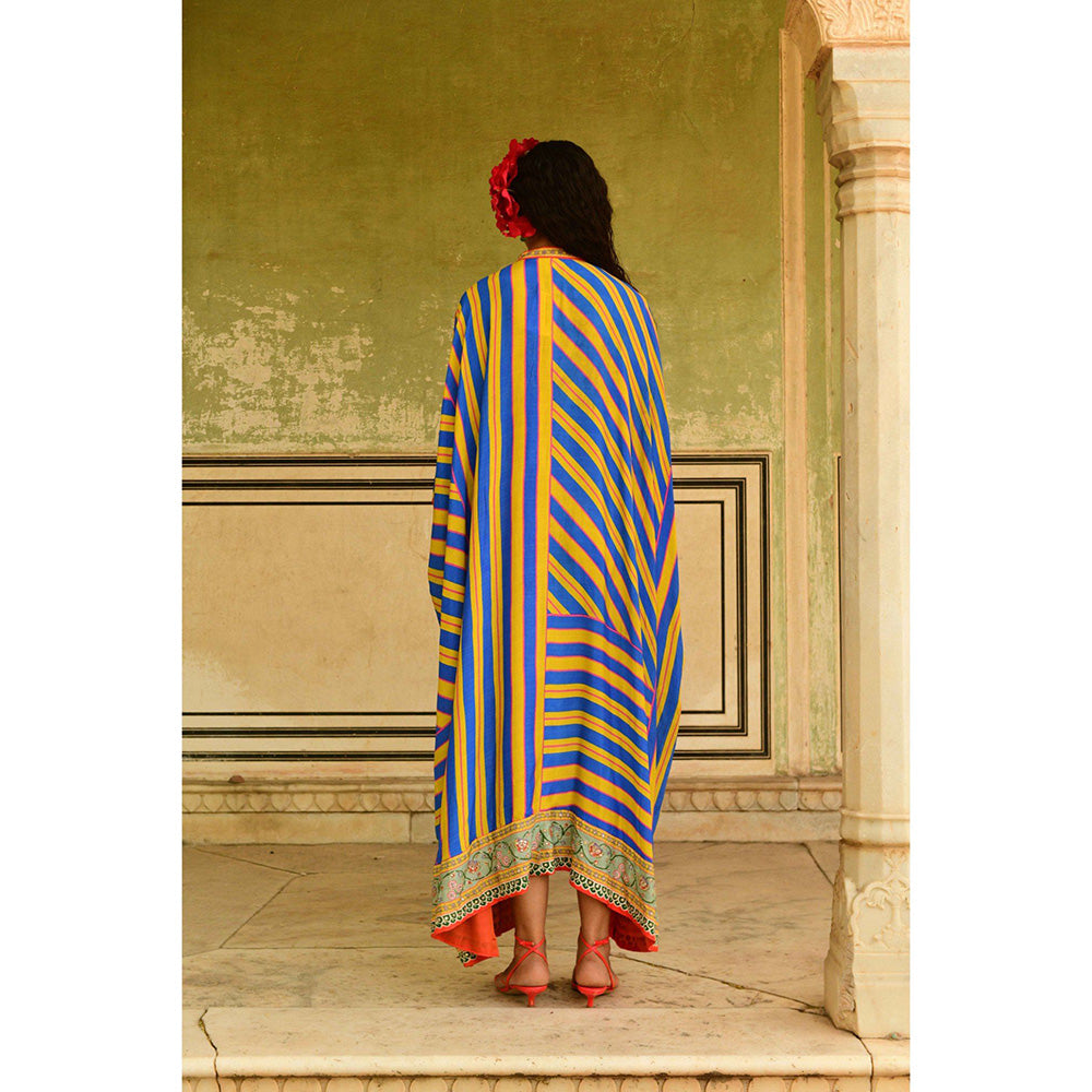 Swati Vijaivargie Blue Kanak Kaftan Dress