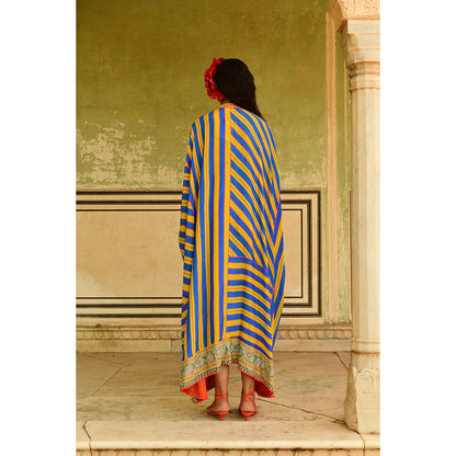 Swati Vijaivargie Blue Kanak Kaftan Dress